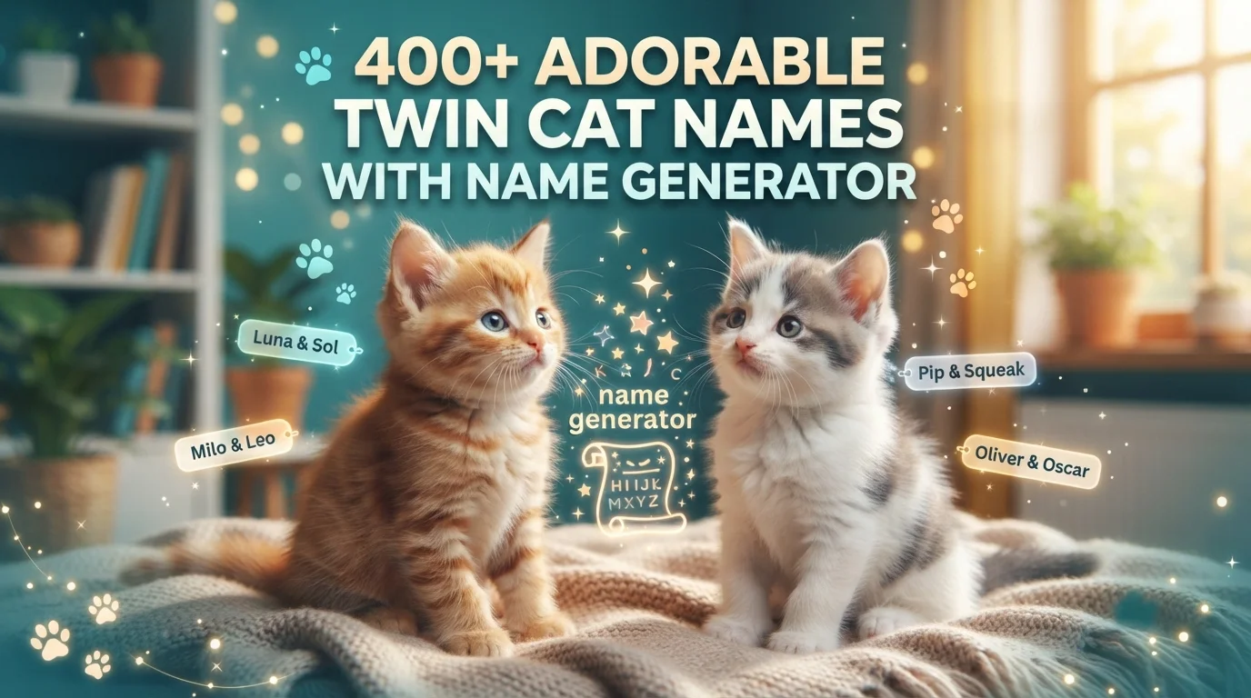 Adorable Twin Cat Names With Name Botz