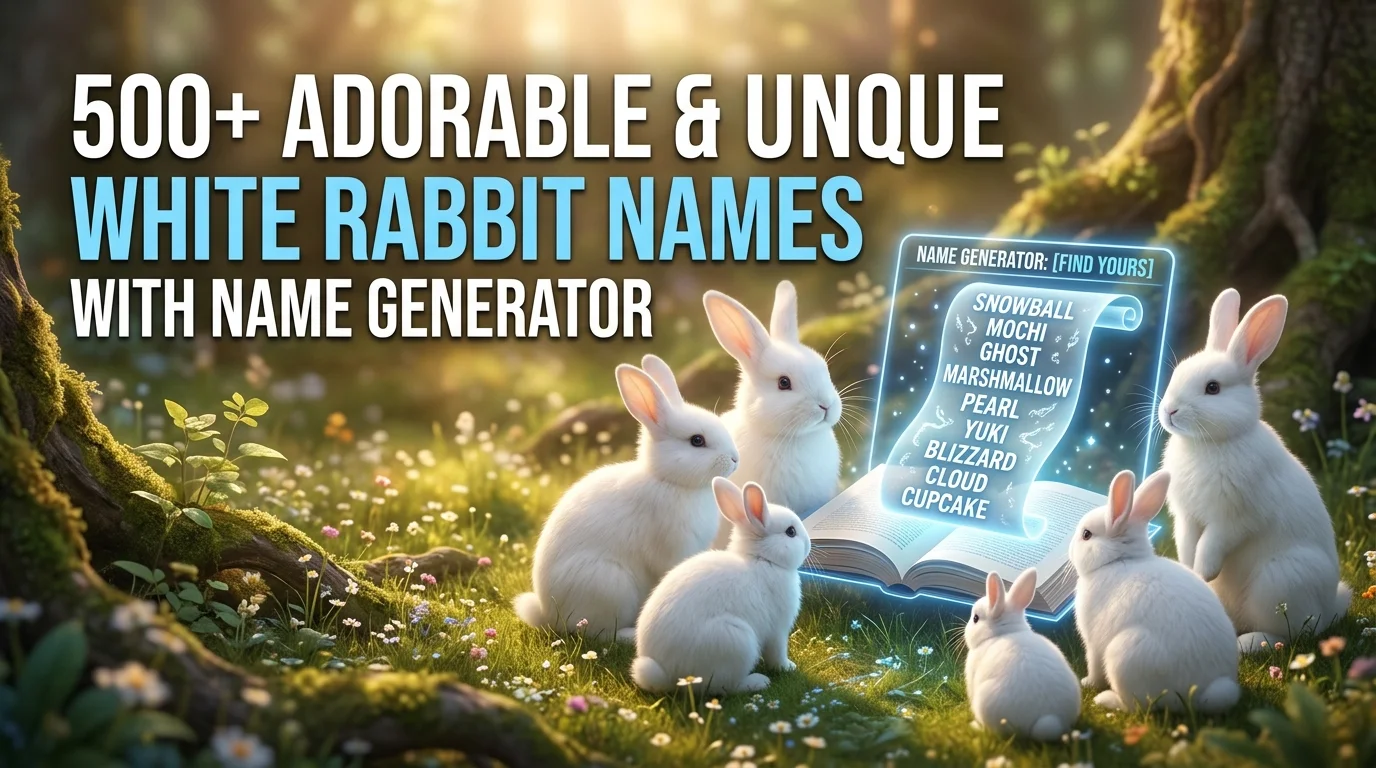 Adorable & Unique White Rabbit Names With Name Botz