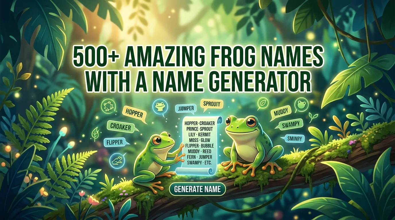 Amazing Frog Names With Name Botz