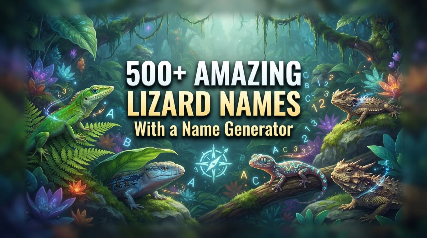 Amazing Lizard Names With Name Botz