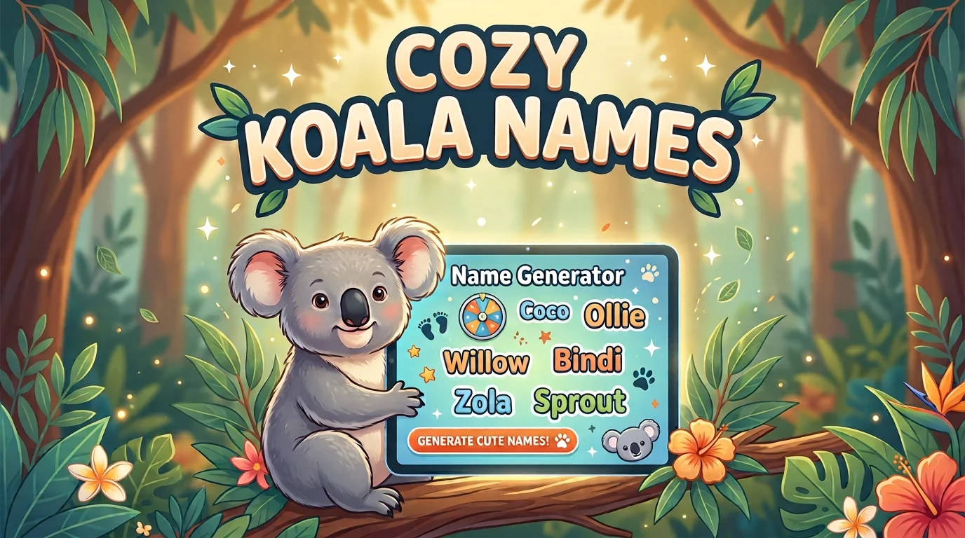 Cozy Koala Names With Name Botz