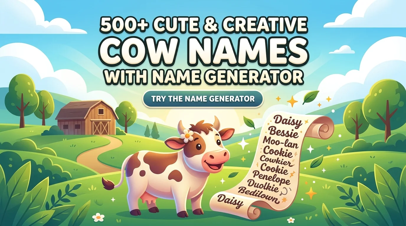 Cute & Creative Cow Names With Name Generator With Name Botz