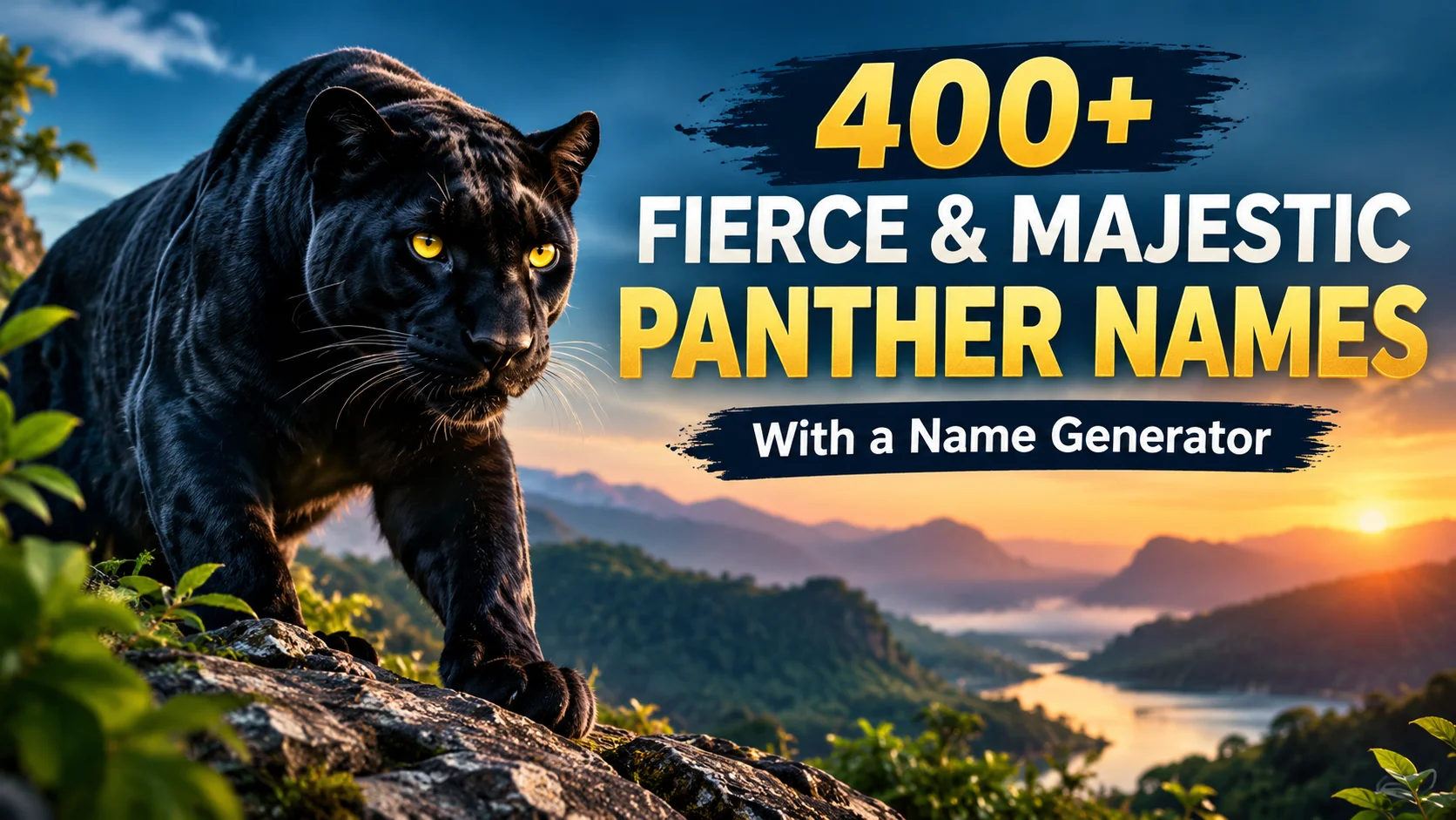 Fierce & Majestic Panther Names with name botz