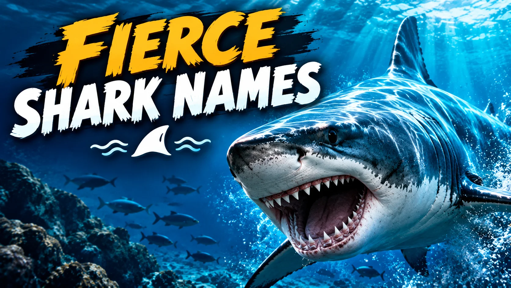 Fierce Shark Names With Laugh Clouds