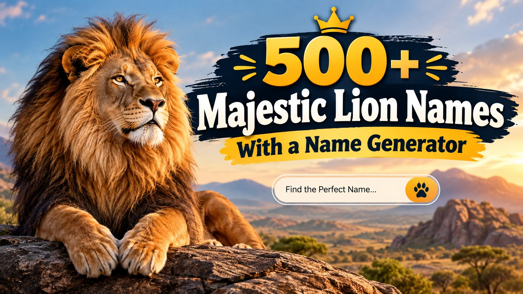 Majestic Lion Names with name botz