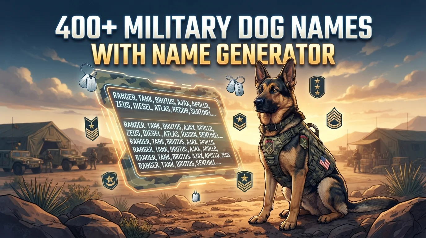 Military Dog Names With Name Botz