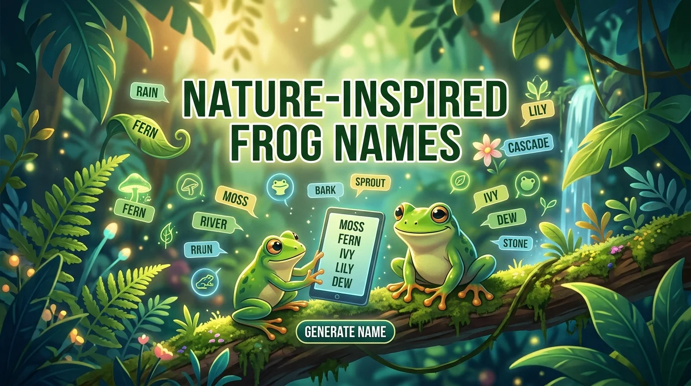 Nature-Inspired Frog Names With Name Botz